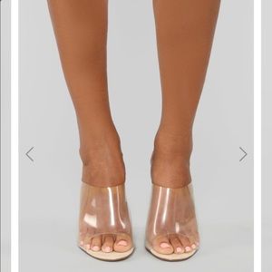 BRAND NEW, Clear slide heels